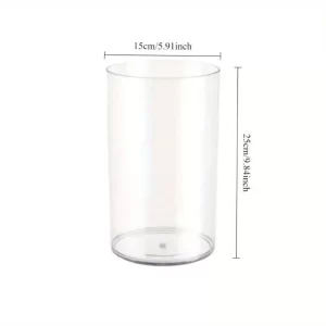 Acrylic Clear Cylinder Flower Vase Unbreakable Hurricane Tall Large Plastic Vases for Wedding Centerpieces Hydroponic Decor