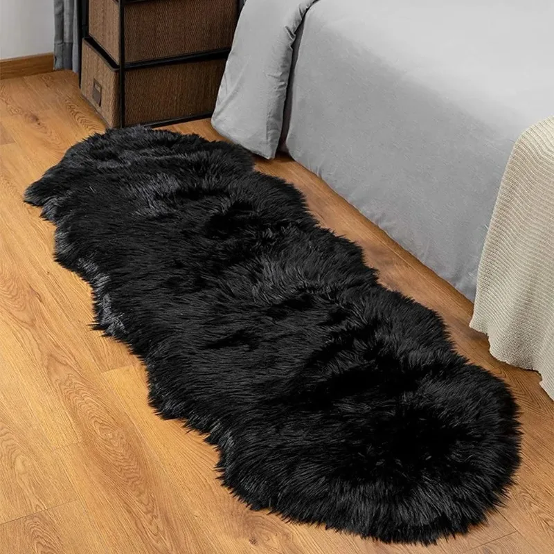 Imitation Sheepskin Carpet Fluffy Plush Rugs Luxury Fur Bedroom Bedside Carpet Living Room Sofa Area Rug Faux Wool Carpet - Image 6