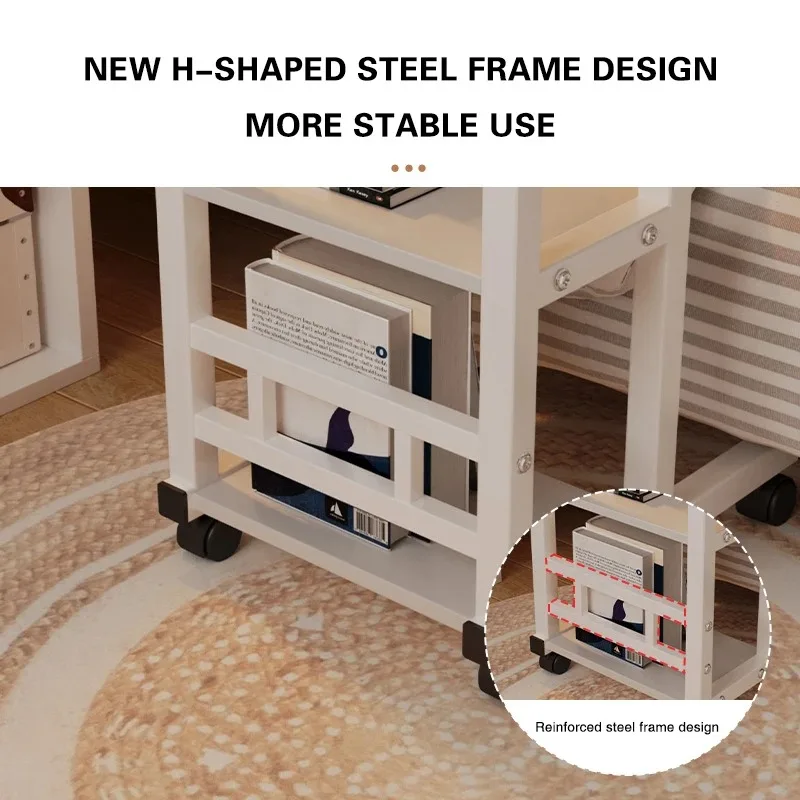 Modern Removable Lifting Bedside Table Bedroom Home Student Desk Lazy Dorm Bedside Table Bed Desk Laptop Desk - Image 4