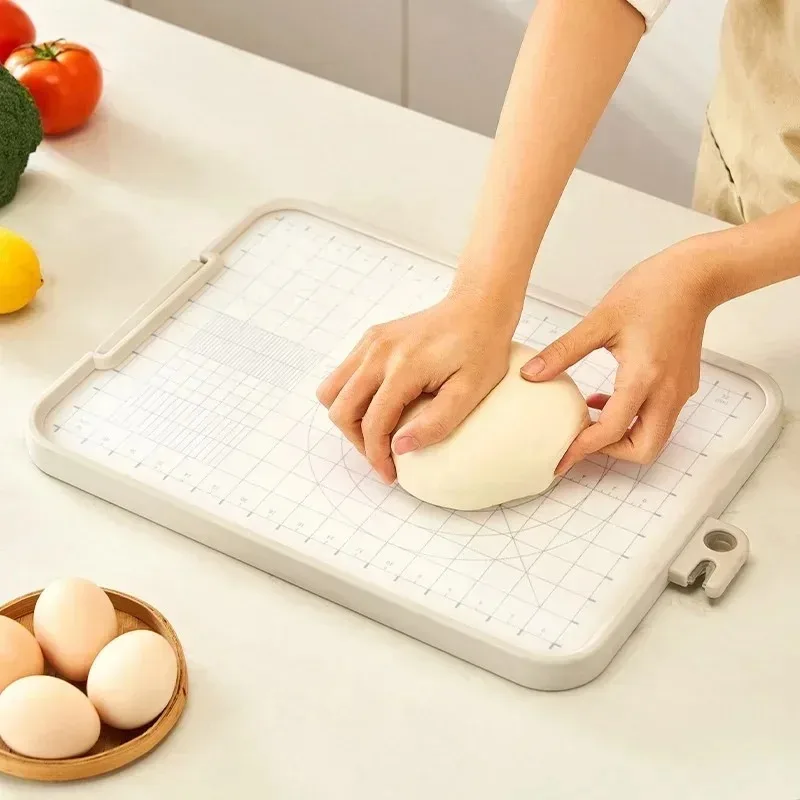 2025 New 304 Stainless Steel Cutting Board with Knife Sharpener, Double-sided Usable Kitchen Cutting Board, Chopping Board - Image 2