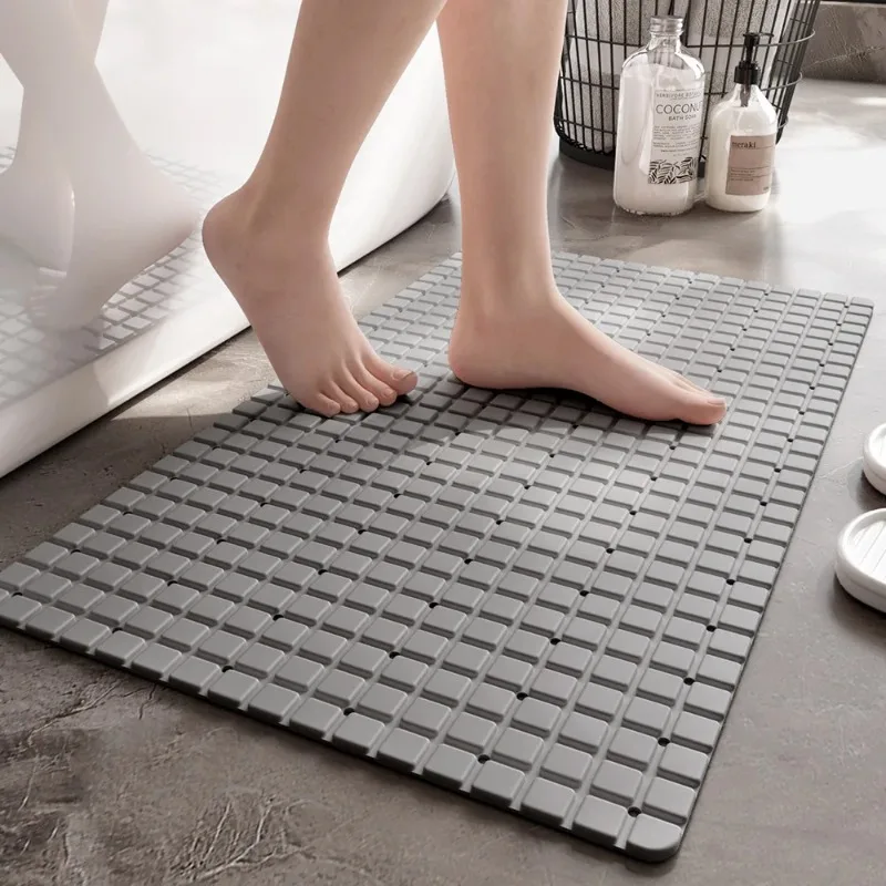 1pc PVC Non-Slip Bath Mat with Suction Cups with Drain Holes, 27.9*15.7inch/71x40cm Shower Mat Safe Mat, Bathroom Mat, Easy Dry - Image 2
