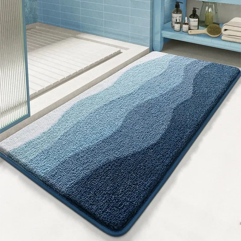 European Luxury Bath Mat, Ultra Soft & Thickened Microfiber, High Absorbency Quick Dry, Non-Slip Bathroom Rug, Home Decor Carpet - Image 2