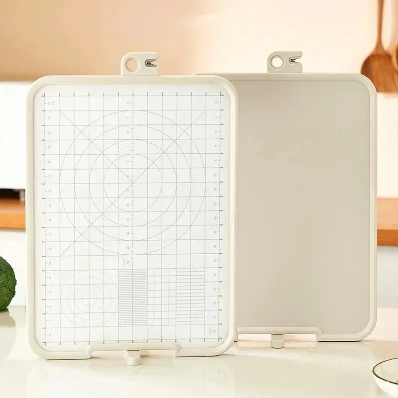 2025 New 304 Stainless Steel Cutting Board with Knife Sharpener, Double-sided Usable Kitchen Cutting Board, Chopping Board - Image 4