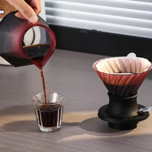 Hand Brewed Coffee Maker V02 Coffee Smart Filter Cup Switch Dripper Handmade Glass Coffee Sharing Pot Over Dripper Sets