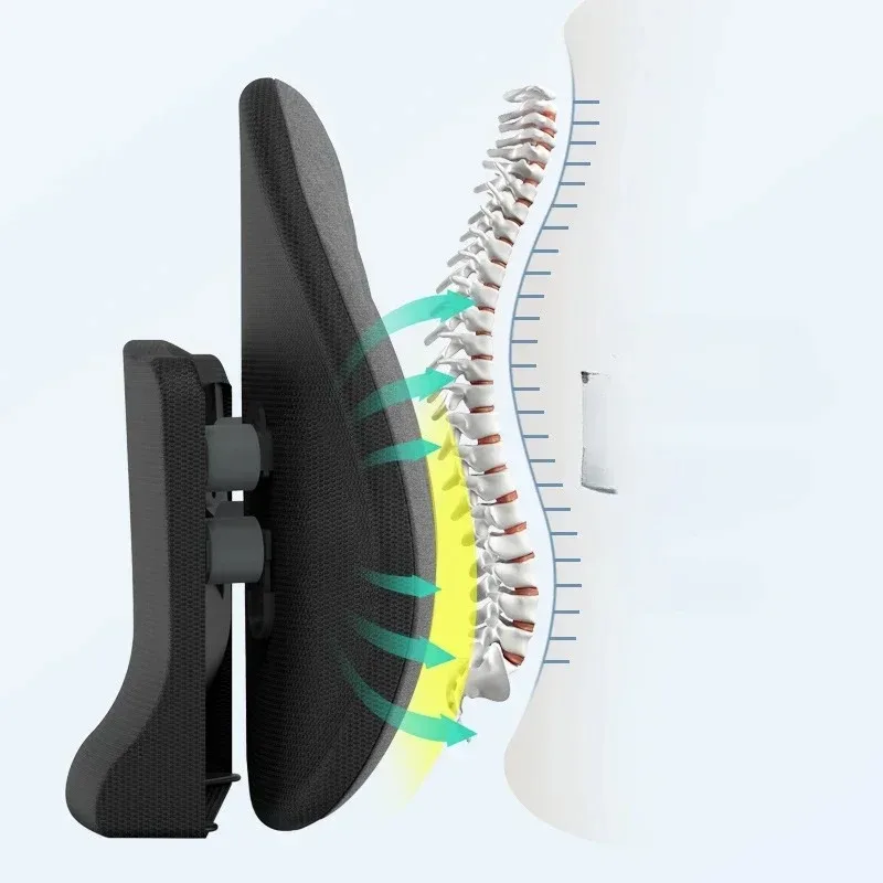 Adjustable Back Cushion for Office Chair Car Lumbar Support Pillow for Office Sedentary - Image 4