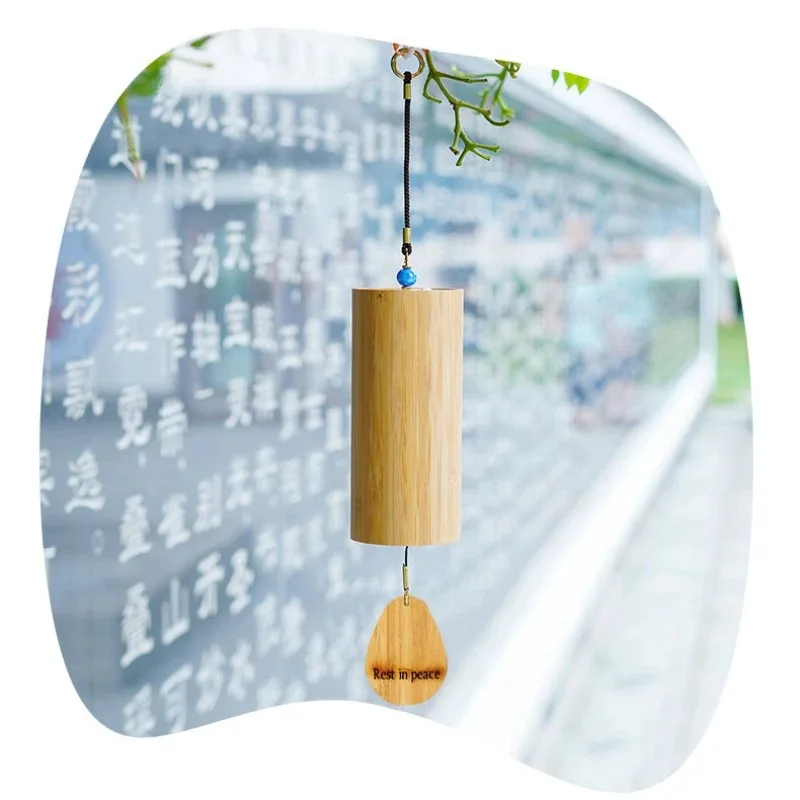 Pure Handmade Antique Bamboo Wind Chimes Outdoor Atmosphere Ancient Style Hand Cranked Bamboo Tube Various Chord Wind Chimes - Image 5