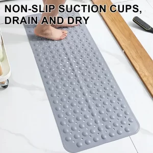 40*100cm Bathroom Non-slip Mat Bath Massage Foot Mat Long PVC Bathtub Mat Shower