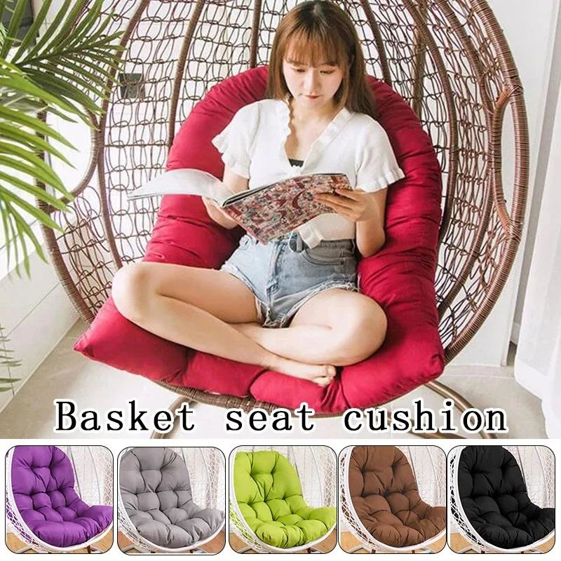 120x80cm Hanging Basket Egg Chair Cushion Outdoor Sofa Swing Chair Cushion Soft Comfy Thickened Garden Hammock Chair Seat Pads - Image 3