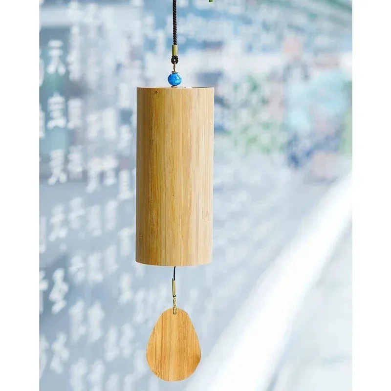 Pure Handmade Antique Bamboo Wind Chimes Outdoor Atmosphere Ancient Style Hand Cranked Bamboo Tube Various Chord Wind Chimes - Image 2