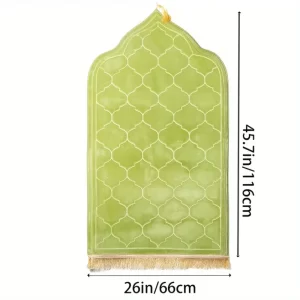 Soft Prayer Mat Thick Sponge Easy To Carry with Tassel Embossed Prayer Mat for Multiple Scenes