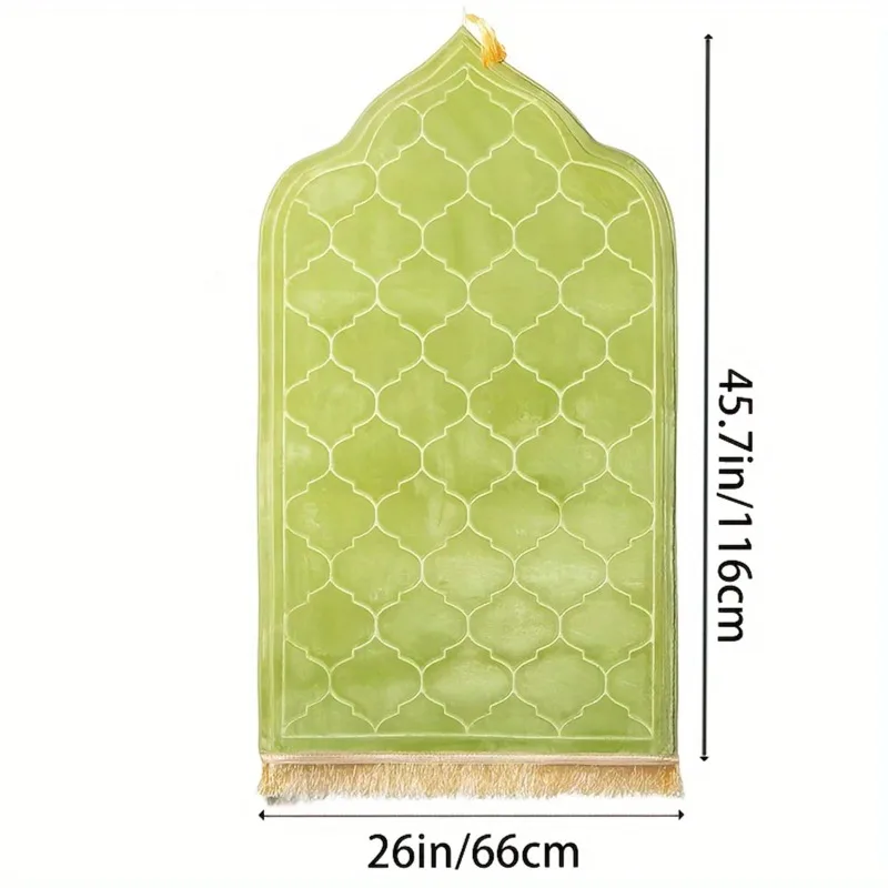 Soft Prayer Mat Thick Sponge Easy To Carry with Tassel Embossed Prayer Mat for Multiple Scenes