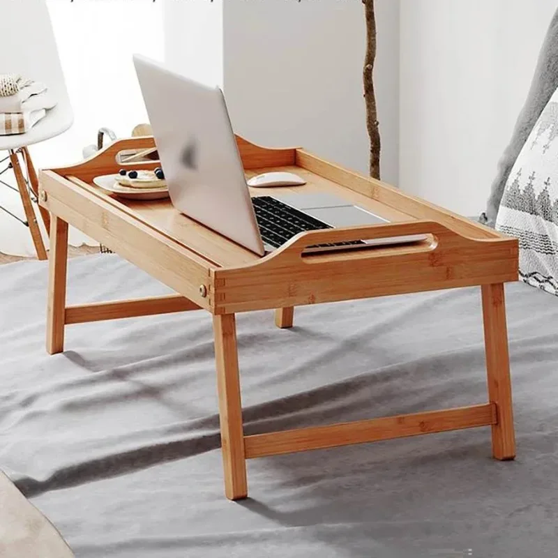 Table Dessert Folding Tray Bedroom Breakfast Tray Desk Office Tea Tray Multifunctional Reading Rack Floor Computer Desk Board - Image 2